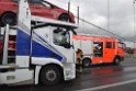 Schwerer LKW VU PKlemm A 4 Rich Olpe auf der Rodenkirchener Bruecke P118